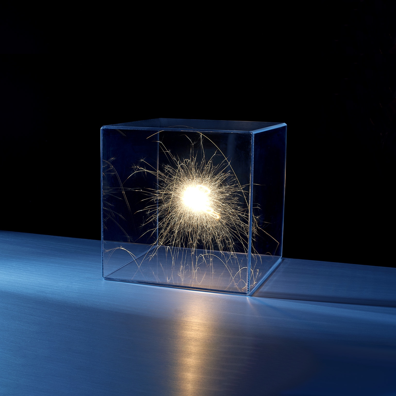 Sparks in a clear box